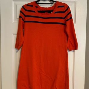 OLD NAVY orange and blue sweater dress